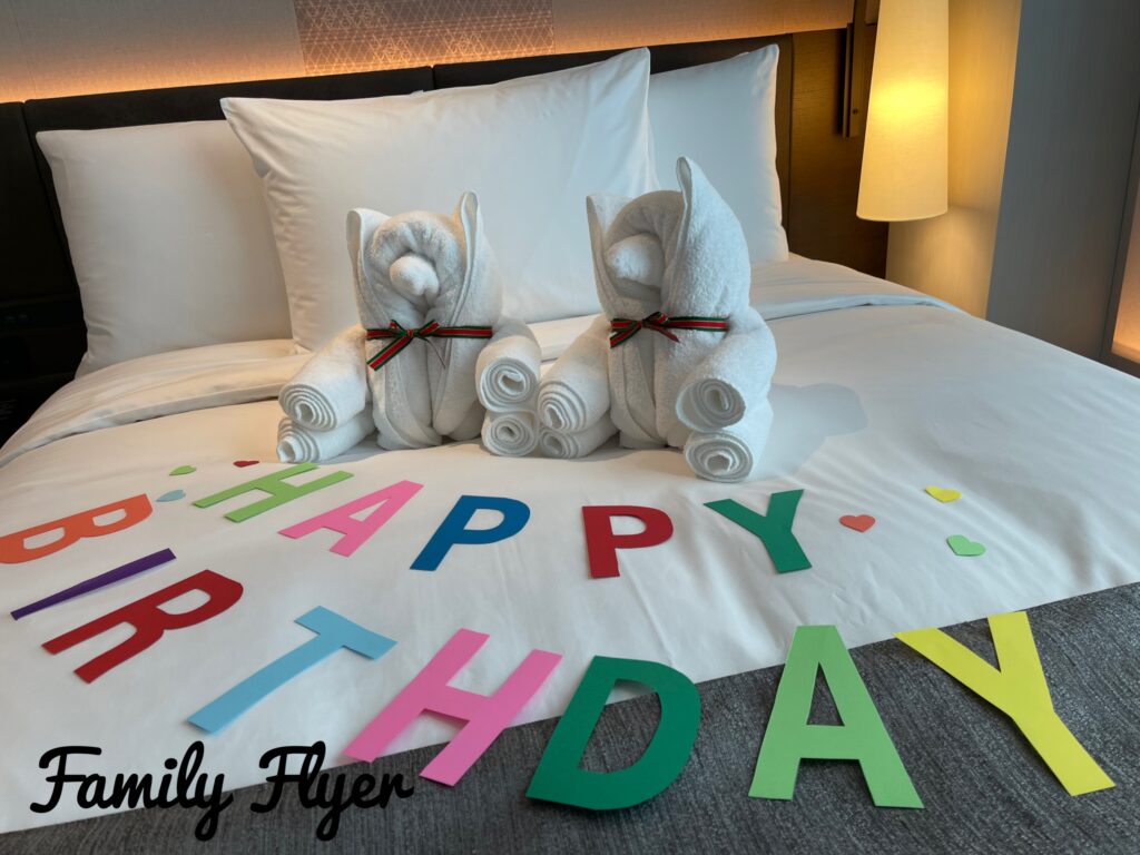 acホテル銀座の誕生日ベッドメイク