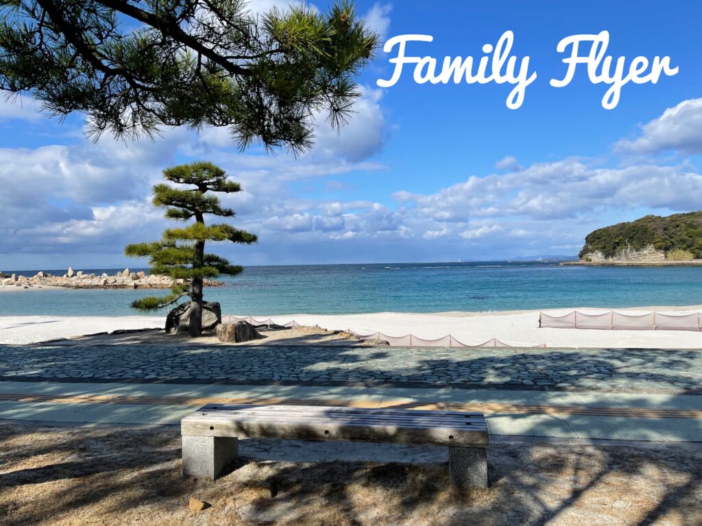 白良浜のベンチ